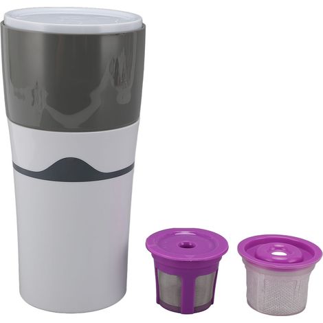 Tasse à Café Filtre Manuel Acier Inoxydable Étanche Compatible Capsules K Design Compact pour Voyage Bureau 450ml (1/5)