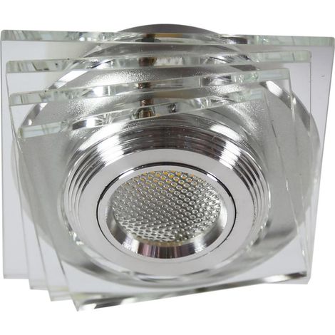 Spot encastré carré verre LED 3W 3000K Candellux SS-32 (1/3)