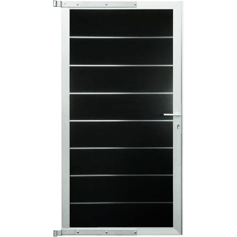GOTLAND-Tor-Komplettset 90x175cm schiefergrau/silber