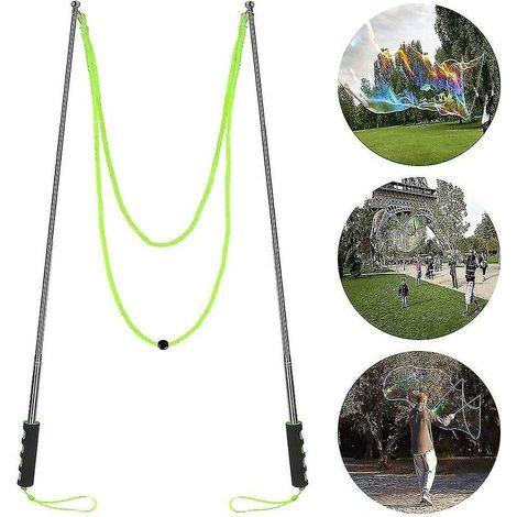 Giant Bubble Wand Stainless Steel Telescopic Design Bubble Blower Wands Outdoor Giant Bubble Maker Toys (1/5)