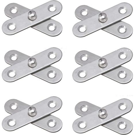 VURAHOME - 6 Pièces Charnière à Pivot, 360 Degrés Porte Pivot, Charnière à Pivot en Acier Inoxydable, Montage pour Porte ou Fenêtre à La Maison, Armoire, Etc,-Versailles (1/5)