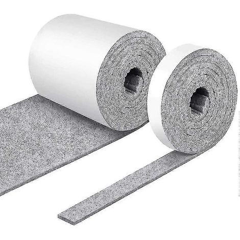 Patins de chaise en feutre, ruban de feutre gris auto-adhésif, épaisseur 4 mm, 2 rouleaux de bandes de feutre (1/5)