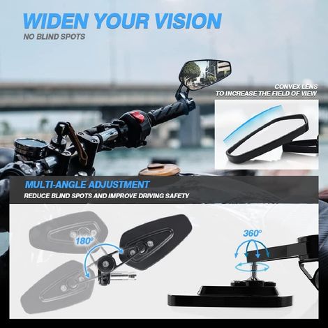 Hot-selling CNC motorcycle modification parts: handlebar plugs, rearview mirrors, and handlebar side mirrors (1/4)