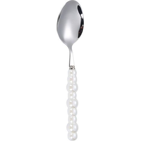 Couverts de luxe en acier inoxydable 304 avec manches créatifs en céramique nacrée - Couteau et fourchette à steak de style occidental, cuillère à dessert (1/5)