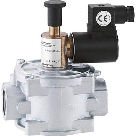 Elettrovalvola gas normalmente aperta con riarmo manuale Caleffi 8390  230V - 3/4"