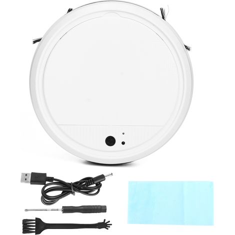 Ortviai Robot Balayeuse Aspirateur 4-en-1 avec Désinfection UV, Blanc, 25 cm, Batterie Intégrée