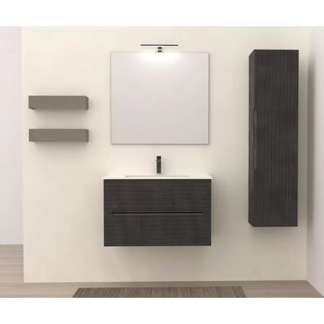 mobile bagno "canaletto" grigio, 80 cm (1/4)