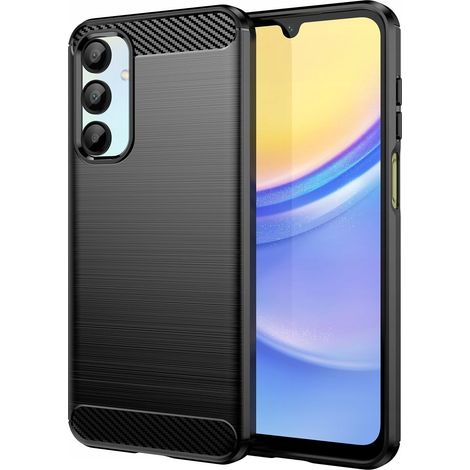 COQUE POUR SAMSUNG GALAXY A16 COQUE ARMOR CARBON NOIRE + VERRE 9H (1/5)