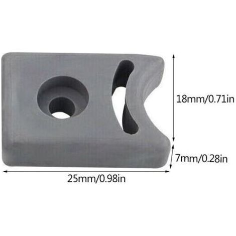 Lot de 4 butées de poulie de porte et pare-chocs, haut et bas, pour cabine de douche coulissante en plastique (1/3)