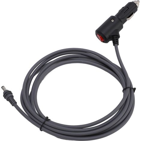 DC Power Cable Cigar Lighter avec Interrupteur, Eau de 10 Pieds 18AWG DC Alimentation électrique pour Voitures Trucks Boats Ships, Gris PVC (1/4)