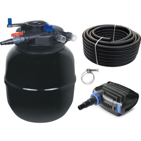 Druckteichfilter Set CPF 50000 mit 80W Eco Pumpe 10m Schlauch Nr.53
