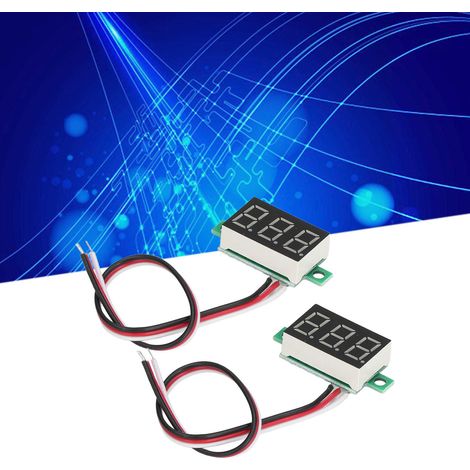 Digitales Dreileiter-Gleichstromvoltmeter mit grüner LED (0,36 Zoll), 2 Stück, 0,00 V – 30,0 V (1/5)