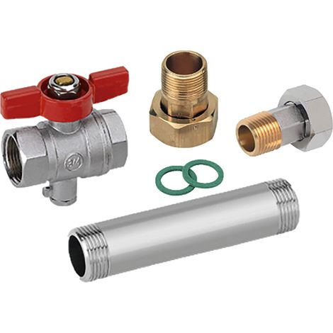 Einbausatz für Wärmezähler – Direktmessung 3/4" 130 mm Wassergeräte