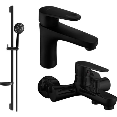 Mexen Kama DS75 Badewannenset, Schwarz - 72503DS75-70 (1/4)