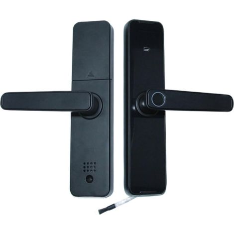 Serrure de Porte Intelligente Serrure Électronique Numérique Intellinte Tuya WiFi, avec Carte Intellinte, Mot De Passe, Déverrouilla par Clé, Charment D'urnce USB (Color : 22235 6072, Size : Zwart) (1/5)