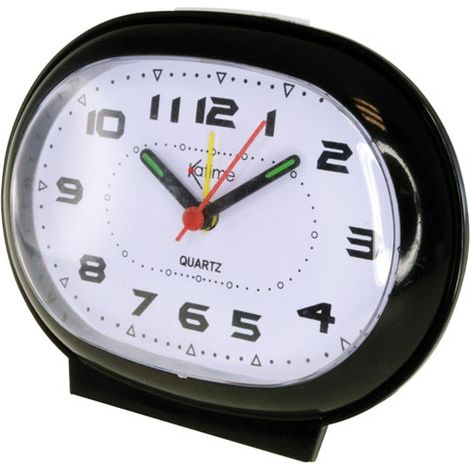 Katime Reloj despertador clásico de cuarzo con luz integrada