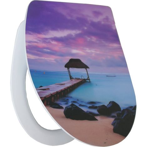 Primaster Toilettendeckel Sunset Duroplast Absenkautomatik WC Toilettensitz (1/3)