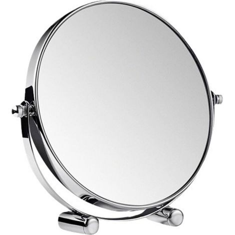 Miroir de maquillage compact avec support, rotatif à 360°, miroir double face 1x/3x, 7 pouces (1/5)