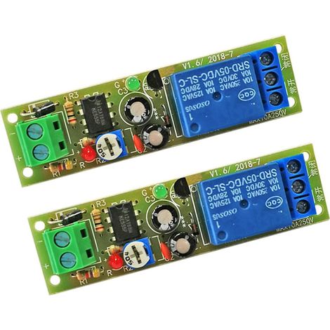 Module relais temporisé monostable 5V/12V avec temporisation de 0 (1/5)