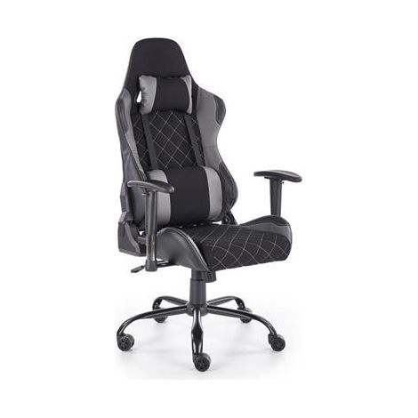 Fauteuil de bureau noir et gris Dena (1/5)