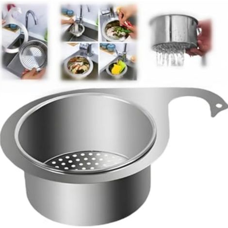 Panier-filtre en acier inoxydable Swan pour évier, filtre d'angle latéral pour comptoir de cuisine, base de filtre suspendue pour robinet 2024