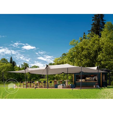 TOOLPORT Tienda Stretch Professional 7,5x10 m con estructura de aluminio impermeable para eventos y usos exteriores (1/5)