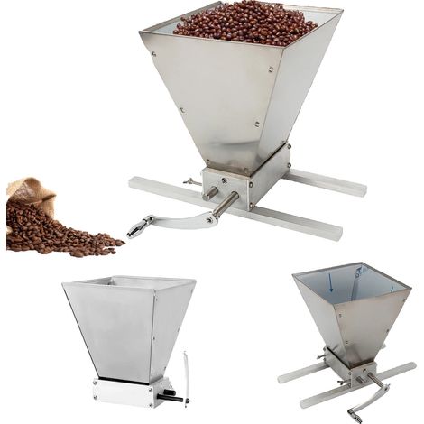 Mahlmühle Brecher, Edelstahlwalze, einstellbarer Walzenabstand 0,1-2,5mm, Mahlgeschwindigkeit 8lbs/min, Gesamthöhe 260mm, Trichtersgröße 220mm x 210mm (1/5)