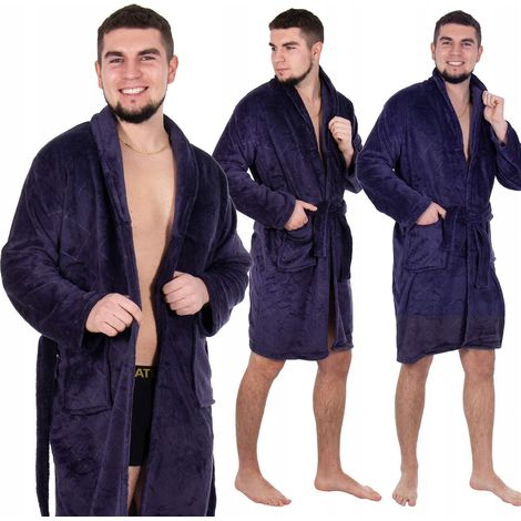 BATA DE HOMBRE PREMIUM L/XL ESPEJISMO ELEGANTE CÁLIDO LARGO CALIDAD PREMIUM (1/5)
