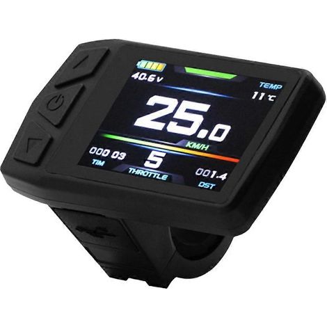 Écran pour vélo électrique KT TF01U 24V 36V 48V, compteur LCD couleur intelligent, étanche, joint pour vélo électrique (1/5)