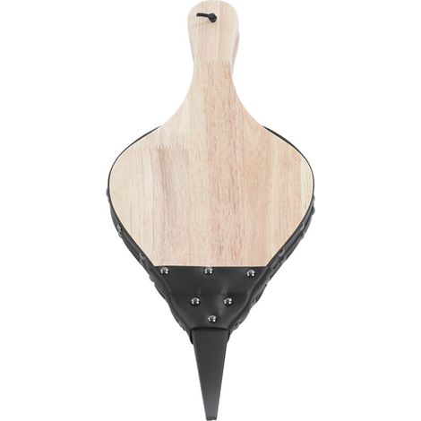 Fuelle manual para chimenea Eosnow, madera maciza duradera, cuero resistente al calor, soplador de fuego ampliamente utilizado para barbacoa, camping y chimenea. (1/3)