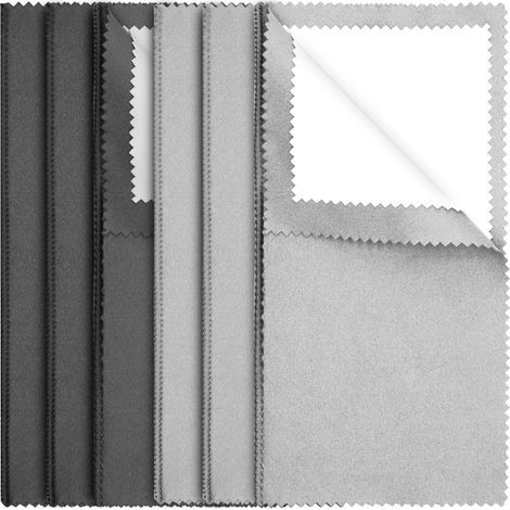 6Pcs Chiffon polissage pour l'argent, chiffon polissage pour bijoux, chiffon nettoyage pour bijoux argent Chiffon polissage pour l'argent double face pour bijoux argent sterling et en or (1/4)