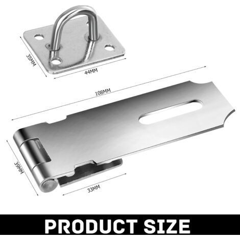 4 Inch Latch Door Catch Stainless Steel Locking Latch Extra Thick Door Latch Door Latch (1/5)