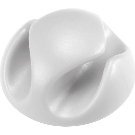 TRU COMPONENTS Kabelhalter selbstklebend 558353 Bündel-Ø-Bereich 8 mm (max) Weiß 1 St.