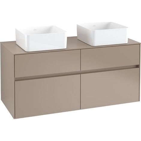 Meuble vasque COLLARO 1200 x 548 x 500 mm, blanc brillant