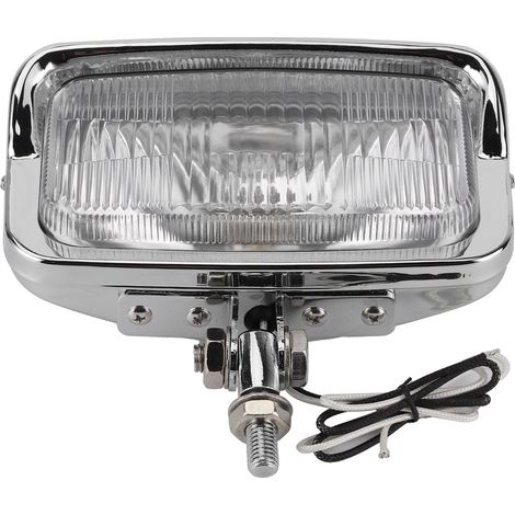 Paire de phares avant carrés rétro pour moto et quad, doubles optiques lumineuses, filetage M10, 2 pièces (1/5)
