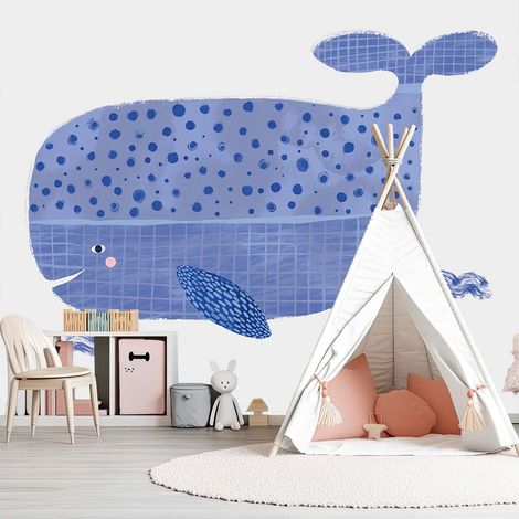 Papier peint enfant baleine bleue papier peint (1/5)