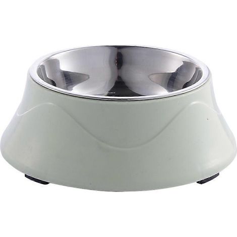 Gamelle pour chiens et chats, distributeur de croquettes antidérapant et anti-déversement, pour une alimentation plus facile - Vert (1/5)