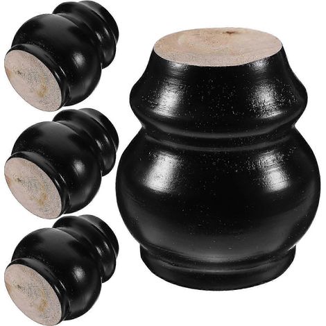 Pieds de meubles en bois massif (4 pièces), compatibles avec coiffeuses, canapés, fauteuils, etc. (1/5)