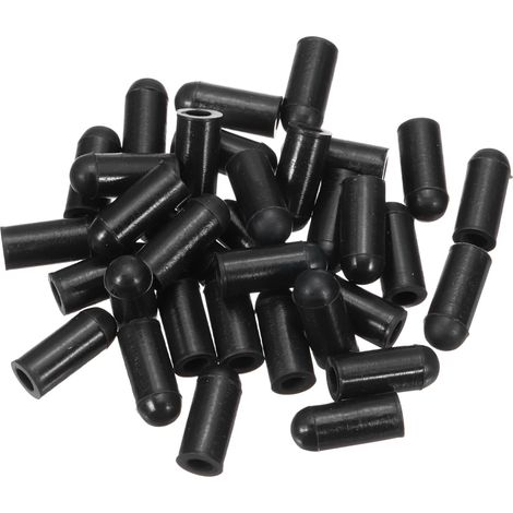 40Pcs Bouchons D'extrémité Silicone 4mm(5/32") ID Pour Tube Noir (1/5)