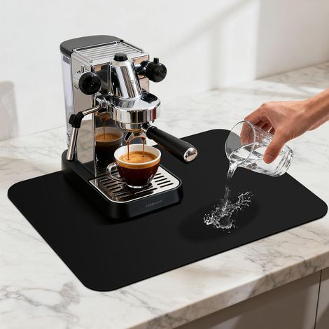 Tapis Egouttoir Vaisselle, 30 × 40cm Tapis de Machine à Café, Tapis Absorbant Vaisselle, Evier Cuisine Antidérapant, Antidérapant pour Bar, Auto Sechant (1/5)