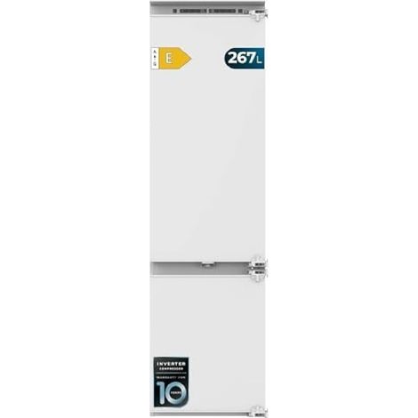 Congelatore Combi integrabile porta fissa, 177x54cm, 232 litri, Metal Cooling, interni grigio Premium, Classe E, Congelamento rapido, Raffreddamento rapido, modalità Vacanza