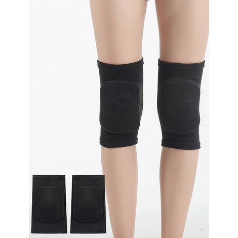 Genouillères de danse, de lutte, de basketball et de volleyball pour femmes, genouillères souples de protection pour le travail (noir, s) [jkw] (1/4)