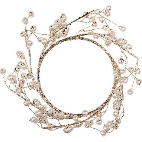 Couronne Décorative en Métal Doré pour Décoration d'Intérieur et Fêtes 17 x 2 cm - PANGIVO (1/3)