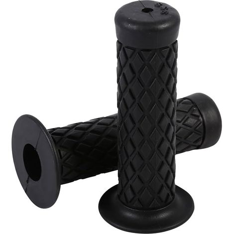 paire de poignées de guidon universelles pour moto, 22 mm (7/8 pouce), antidérapantes, avec embouts en caoutchouc, style thruster, pour moto tout-terrain (noir) (1/4)
