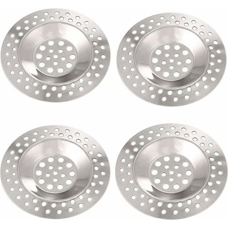 Filtre evier inox 4 Pièces Filtre Lavabo de Décharge en Acier Inoxydable Filtre Evier Ccuisine Bouchon Évier de Bonde Avabo pour Cuisine et Salle de Bain de Douche Diamètre 75mm (1/5)