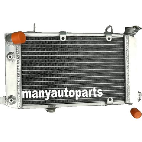 Radiador, aleación de aluminio, capacidad de refrigeración mejorada, compatible con Suzuki LTZ 400 (2009-2017), construcción soldada con TIG, dimensiones estándar. (1/4)