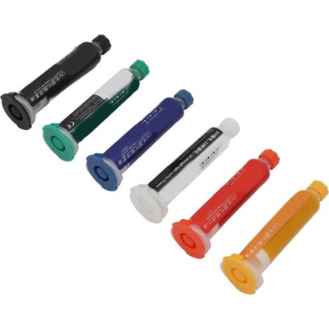 UV-Lötstopplack, 6-teiliges Set, lichthärtendes Harz für Leiterplatten (BGA), langlebiger Schutzlack, lichthärtend, für die Reparatur von Leiterplatten (1/5)