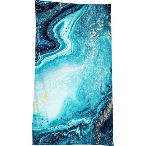 serviette de plage double en éponge ultra-fine avec différents imprimés, serviette de plage, châle de natation et de protection solaire (1/5)