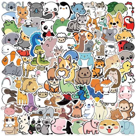 Mega Paquet d'Autocollants - Animaux