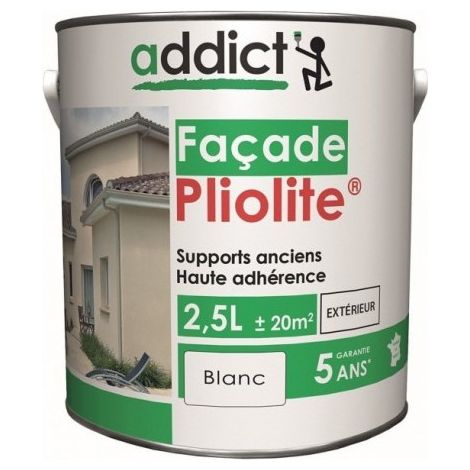 Pintura para Fachada 100% Pliolite 2.5 Litros Blanco - Addict